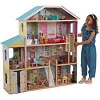 KidKraft 65252 Majestic Mansion - Casa de Muñecas de Madera con Muebles y Accesorios Incluidos- 4 Pisos- para Muñecas de…